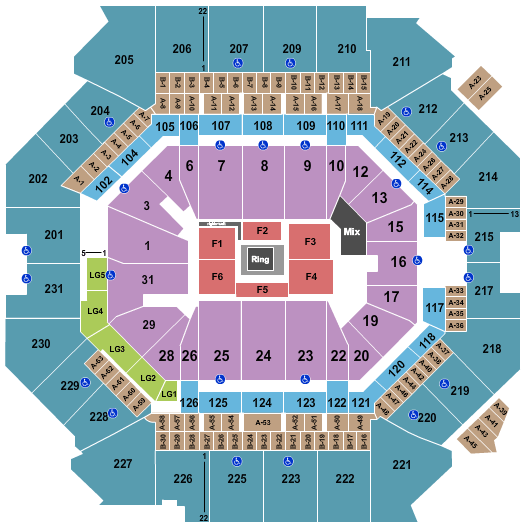 Barclays Center Premier Boxing Champions Seating Chart